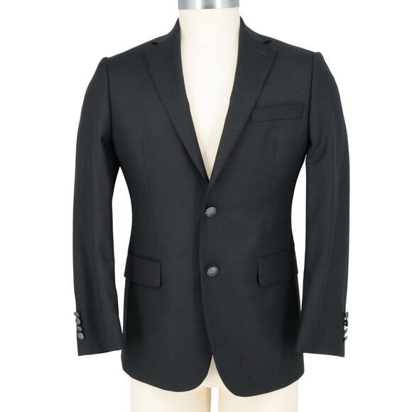 Hart Schaffner Marx 1887 Sport Coat Mens 38S Black Wool Blazer Jacket One Vent - Picture 1 of 16
